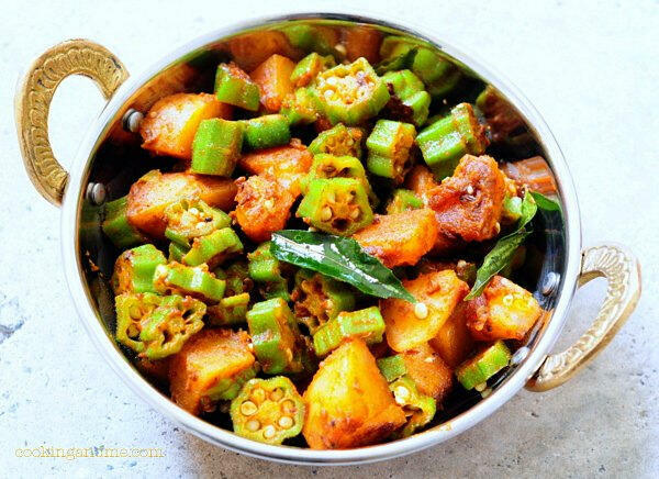 Aloo Bhindi | Aloo Bhindi Masala (Dry) Recipe | Bhindi Recipes aloo okra sukhi subzi recipe
