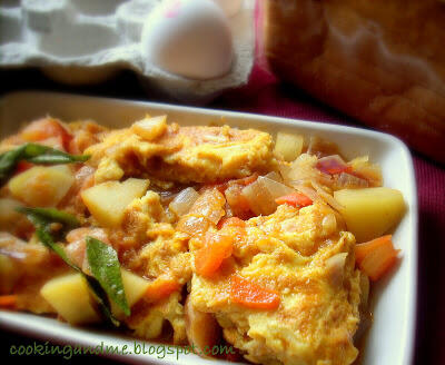 Omelette Curry Recipe - Omelette in a Spicy Gravy