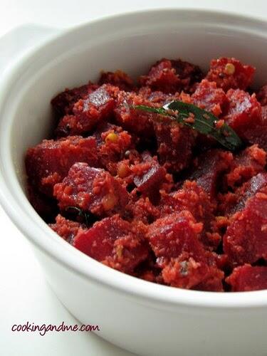 Sri Lankan Beetroot Thel Dala Recipe - Easy beetroot curry with coconut