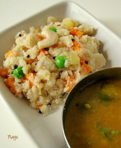 Vegetable Rava Upma Recipe-Easy Rava Upma Recipe