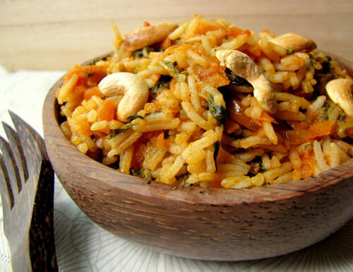 Tomato Spinach Pulao, Easy Pulao Recipe Step by Step