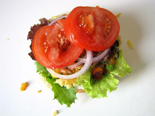 vegetable burger, how to make vegetable burger at home