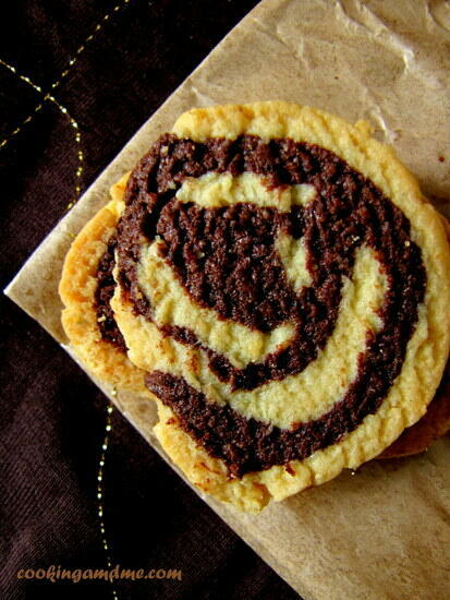 Spiral Cookies or Pinwheel Cookies Recipe, step by step