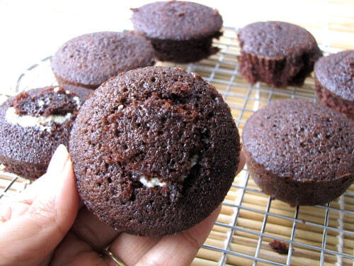 Filled Chocolate Cupcakes