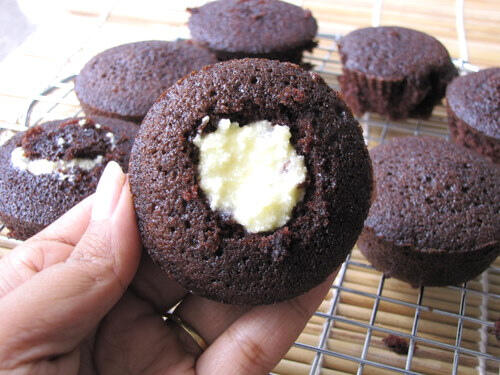 Filled Chocolate Cupcakes