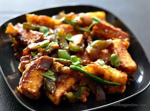 Chilli Paneer Recipe, Dry Chilli Paneer Recipe