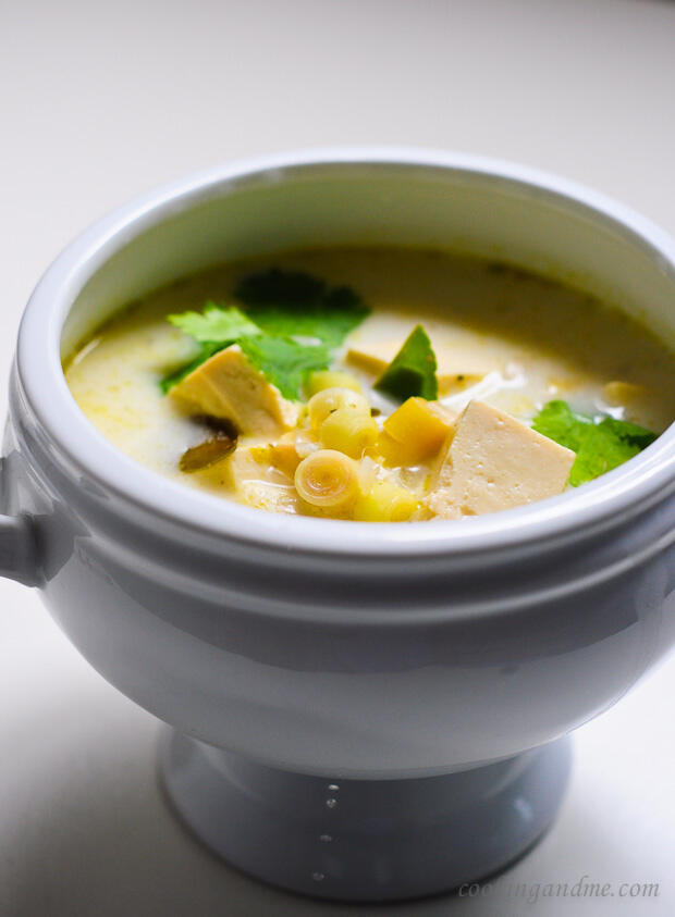 Veg Thai Tom Kha Gai Soup Recipe | Vegan Tom Kha Recipe Veg Thai Tom Kha Gai Soup Recipe | Vegan Tom Kha Recipe