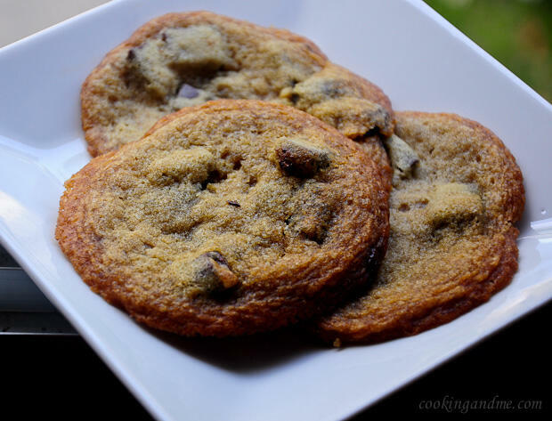 Eggless Chocolate Chunk Cookies Recipe