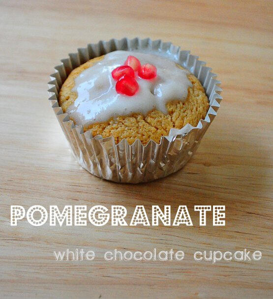 pom white chocolate cupcake