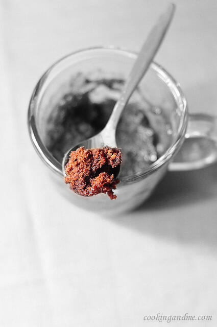 Chocolate mug cake recipe