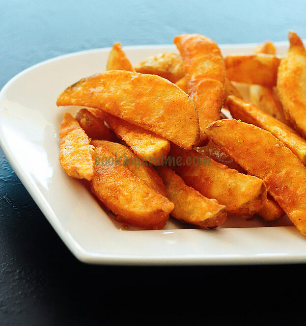 Baked Garlic Potato Wedges Recipe