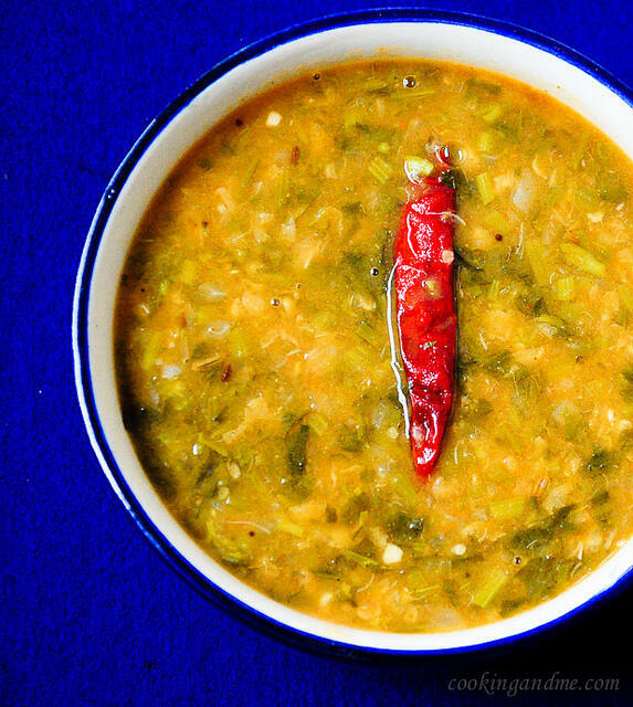 watercress yellow moong dal