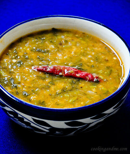 watercress yellow moong dal