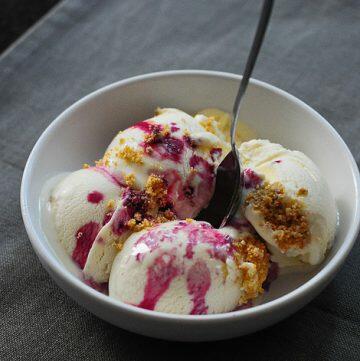 Blueberry Cheesecake Ice Cream Recipe, Eggless Step by Step