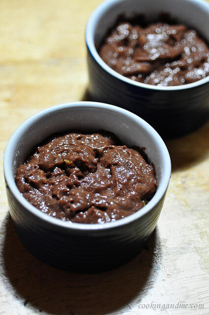 Eggless Chocolate Coffee Self Saucing Pudding Recipe