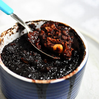 Eggless Chocolate Coffee Self Saucing Pudding Recipe