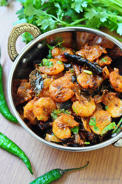 Kerala Chemmeen / Prawn Roast - A Spicy Treat