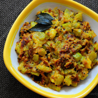 Zucchini Besan Sabji, Zucchini Besan Curry, Jain Recipes