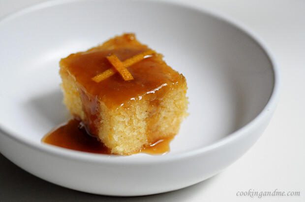 One-Bowl Orange Cake with Toffee Sauce