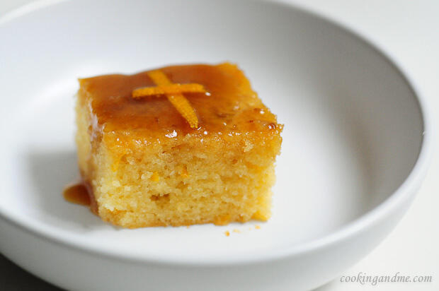Orange Cake Recipe with Toffee Sauce
