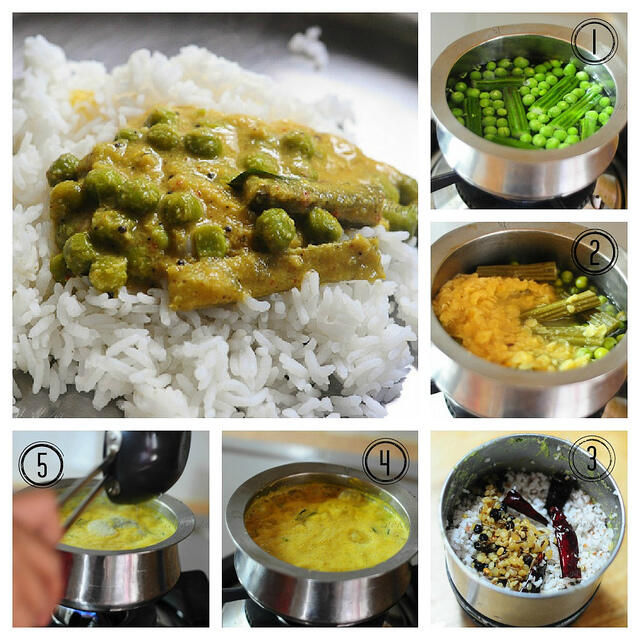 Peas Poricha Kozhambu