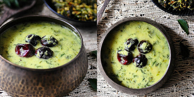 Methi (Fenugreek) Leaves Yogurt Curry | Vendhaya Keerai Mor Kozhambu |