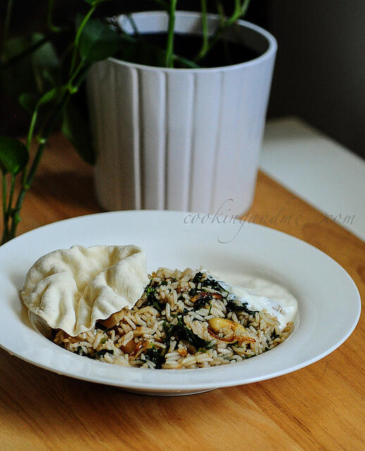 Methi Pulao-Methi Rice-Fenugreek Leaves Pilaf