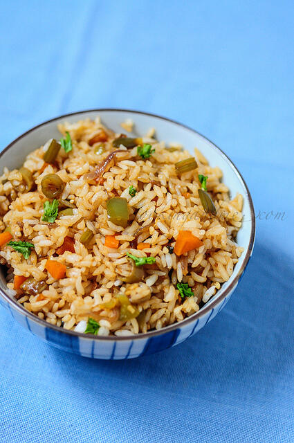 Vegetable Fried Rice Recipe-Indian-Chinese Veg Fried Rice Recipe