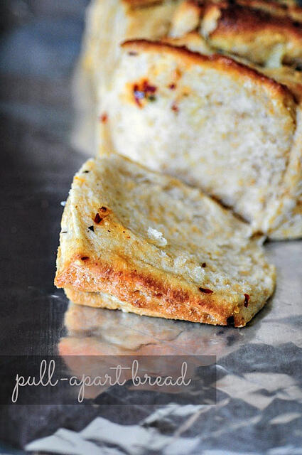 Eggless Herb & Cheese Pull-Apart Bread