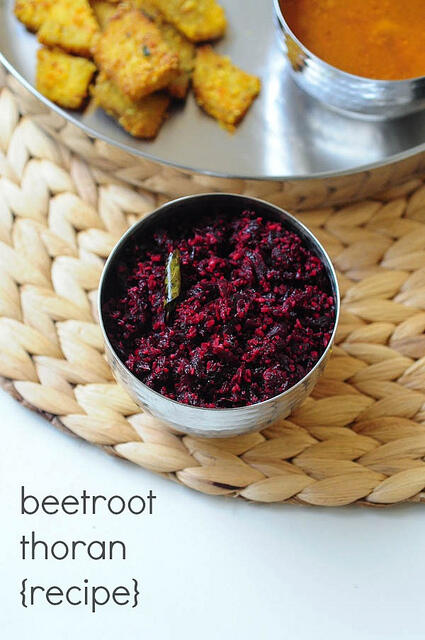 Kerala Beetroot Thoran (Beetroot Poriyal) Recipe