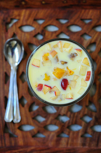 Fruit Custard Recipe-Fruit Salad Recipe with Custard Sauce