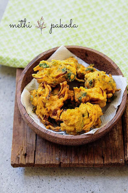 Methi Pakoda Recipe | How to Make Methi Pakoda Recipe | Step by Step