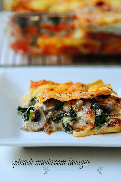 spinach and mushroom lasagna recipe