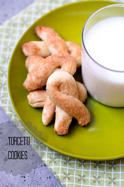 Torcetti Cookies Recipe - Mini Torcetti or Italian Twisted Cookies Recipe