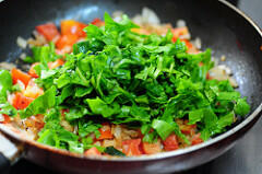 spinach rice recipe, how to make palak rice recipe