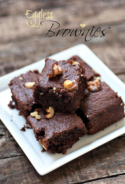 Eggless Brownie Recipe - Eggless Chocolate Brownie Recipe