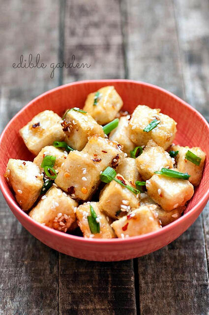 Sesame Tofu Recipe with Hot & Sweet Sauce - Step by Step hot and sweet sesame tofu recipe