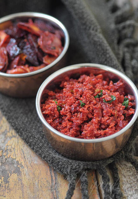 carrot beetroot thoran recipe - kerala style