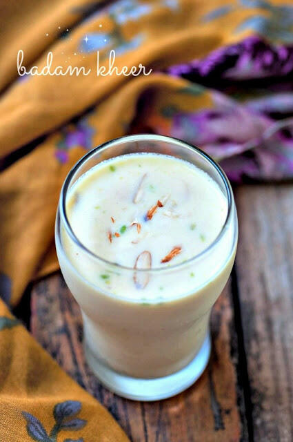 Badam Kheer - Badam Milk - A Welcome Drink Recipe Idea