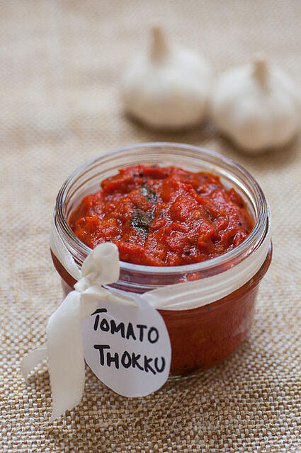 tomato thokku-thakakali thokku for dosa idli chapati