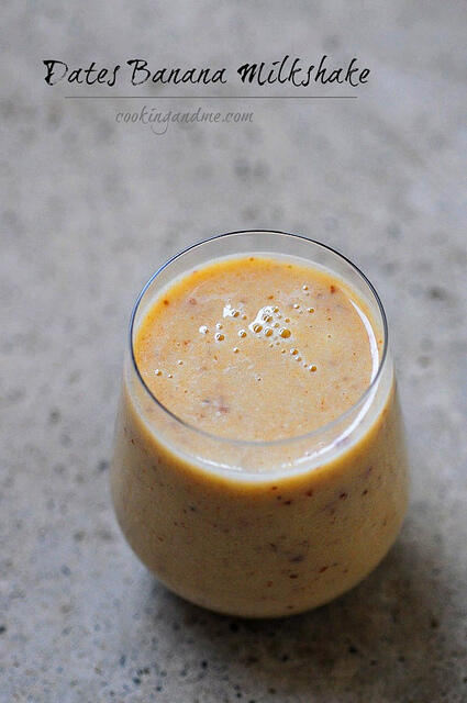 Dates Banana Milkshake Recipe (Vegan Optional Included) dates banana milkshake recipe