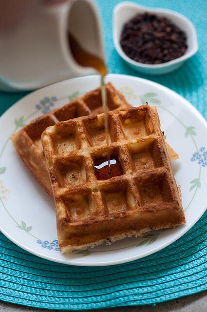 Crispy Waffles with Cacao Nibs - Recipes with Cacao Nibs crispy waffles with cacao nibs