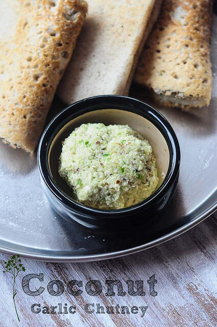 Coconut Garlic Chutney Recipe - Thick Coconut Chutney for Idli, Dosa, Adai garlic coconut chutney-thick coconut chutney recipe