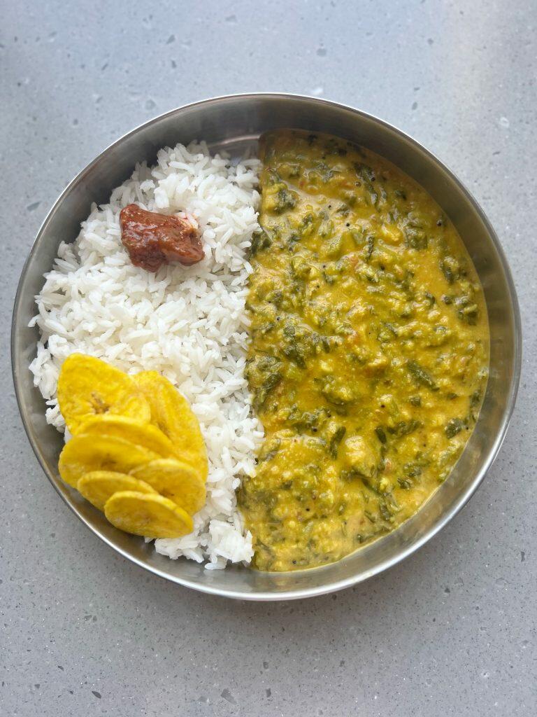 Spinach Kootu, Keerai Kootu Step by Step Recipe