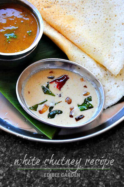 white coconut chutney recipe