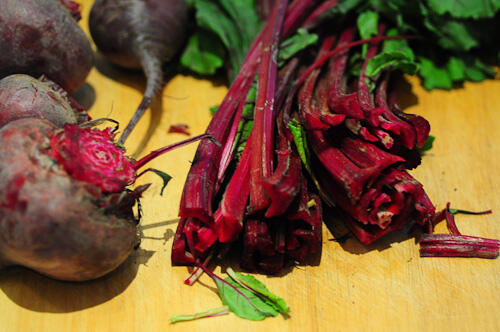 beetroot leaves dal-masoor dal recipe with beet leaves-2