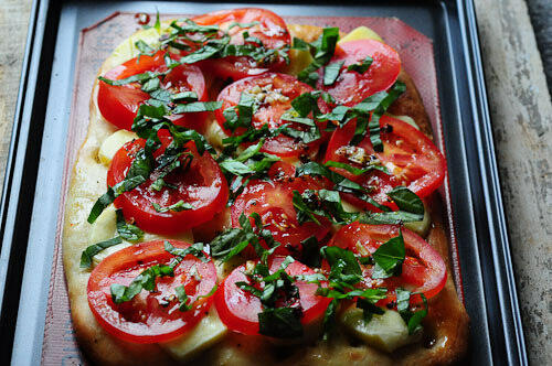 focaccia caprese-how to make focaccia bread-13