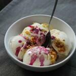 eggless blueberry cheesecake ice cream