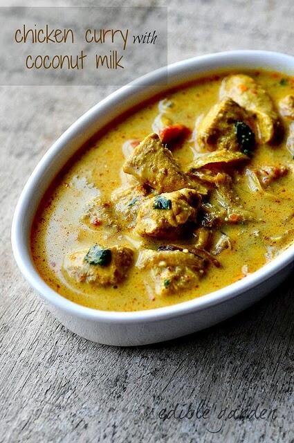 Easy chicken curry with coconut milk