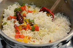 capsicum rice, capsicum masala rice recipe-6
